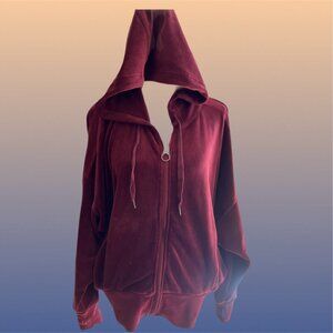 Sofia Intimates by Sofia Vergara Women's Lounge Hoodie Color Maroon Size XL
